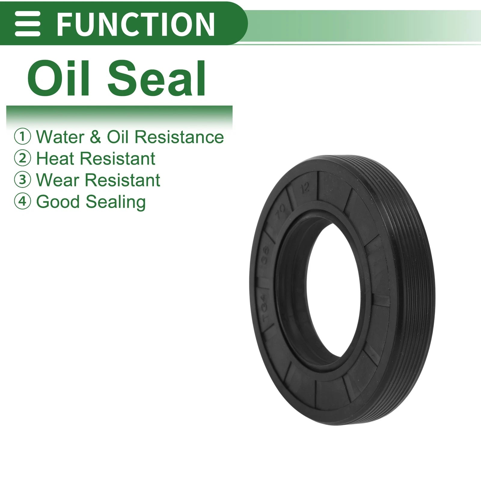 Oil Seal for Various Models (38x70x12mm, NBR Rubber, High Pressure)