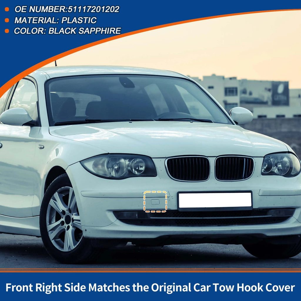Tow Hook Cover for BMW E81 E87 (2006–2011) No. 51117201202 Black Sapphire