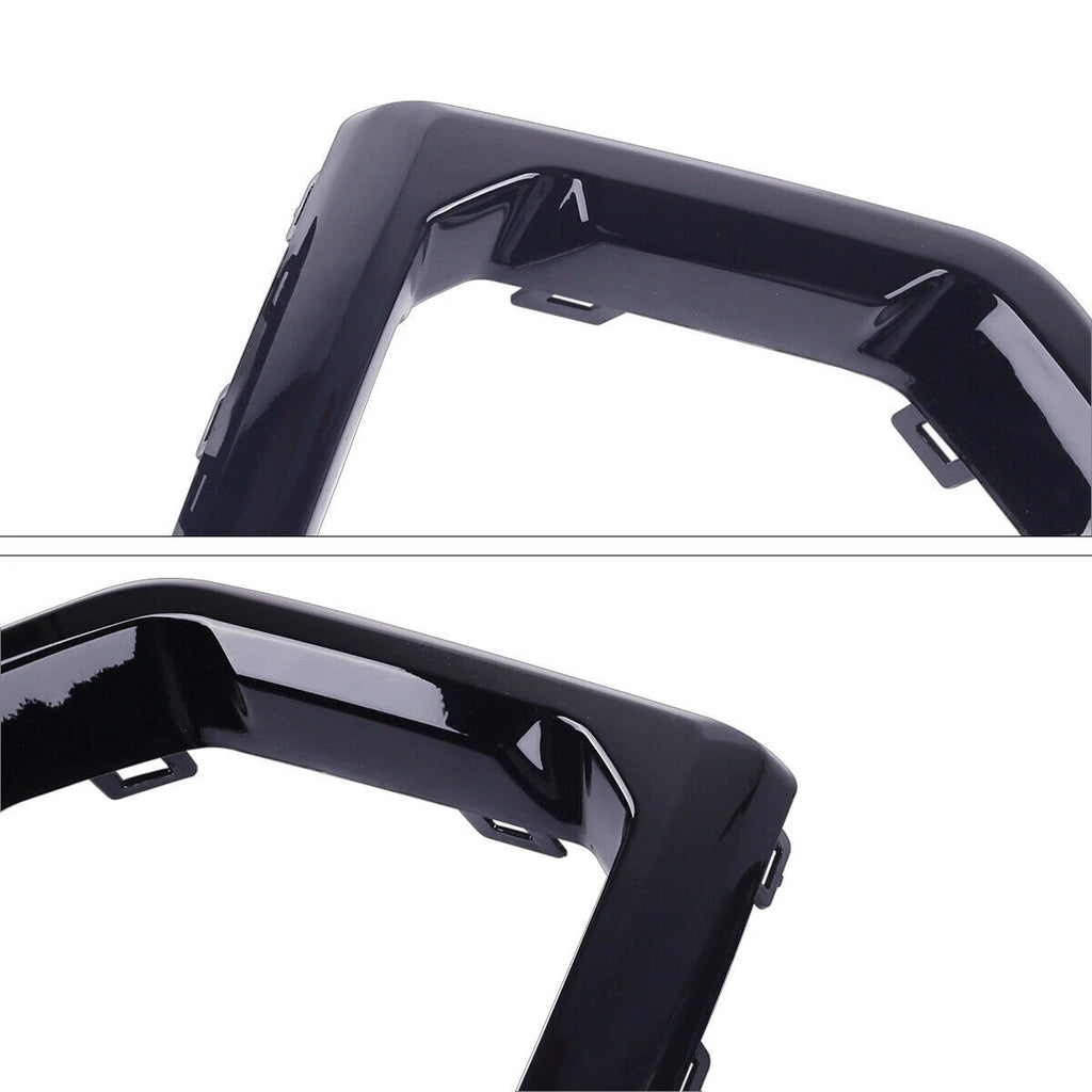 Gloss Black Front Fog Light Outer Bezel Cover for GMC Sierra Denali SLT (2019–2021)