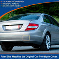 Rear Bumper Tow Hook Cover for Mercedes-Benz W204 (2007-2014) Dark Silver