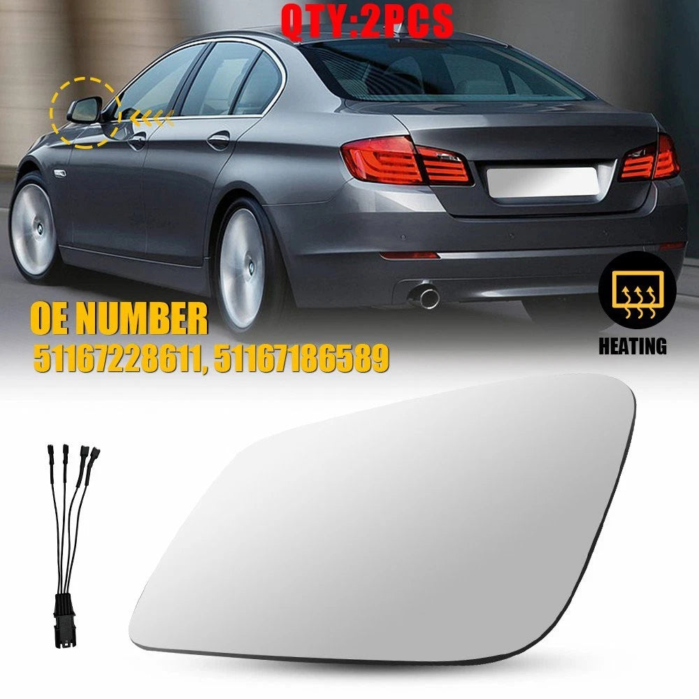 Left Side Driver Heated Mirror Glass for BMW 750i 750Li 750i xDrive (2010–2013)