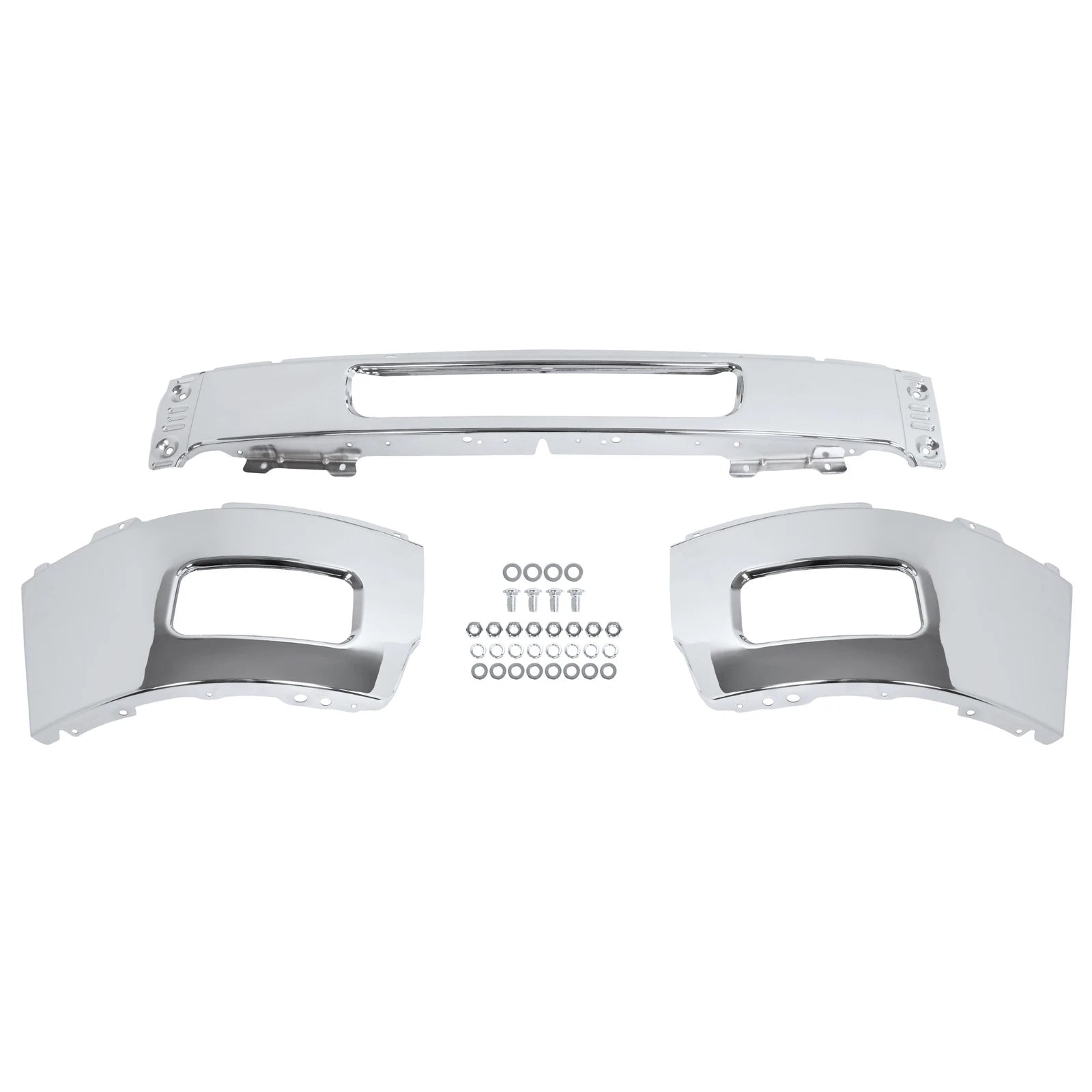 Front Bumper for Chevy Silverado 2500 HD (2011–2014) Chrome, Fog Light Holes