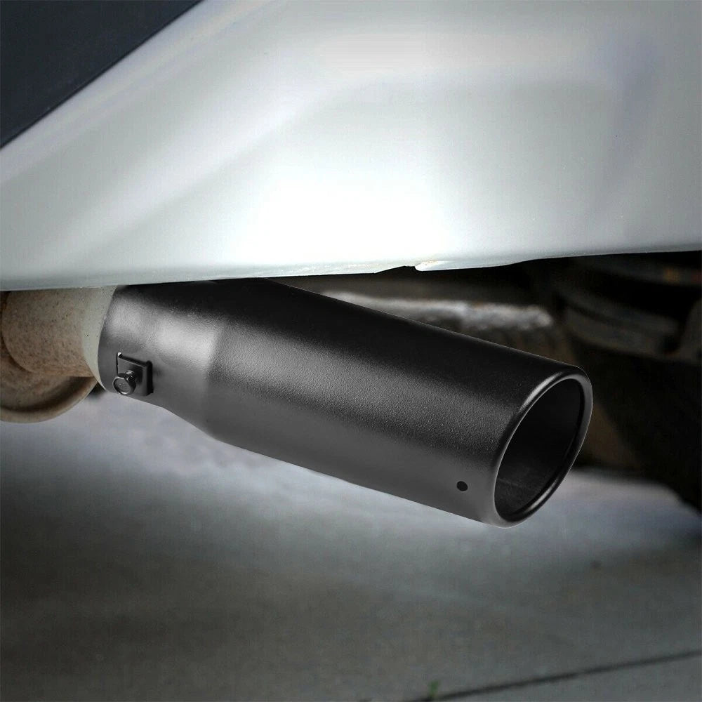 2.5" Exhaust Pipe Rear Tip for Universal Fit (Stainless Steel, Black)