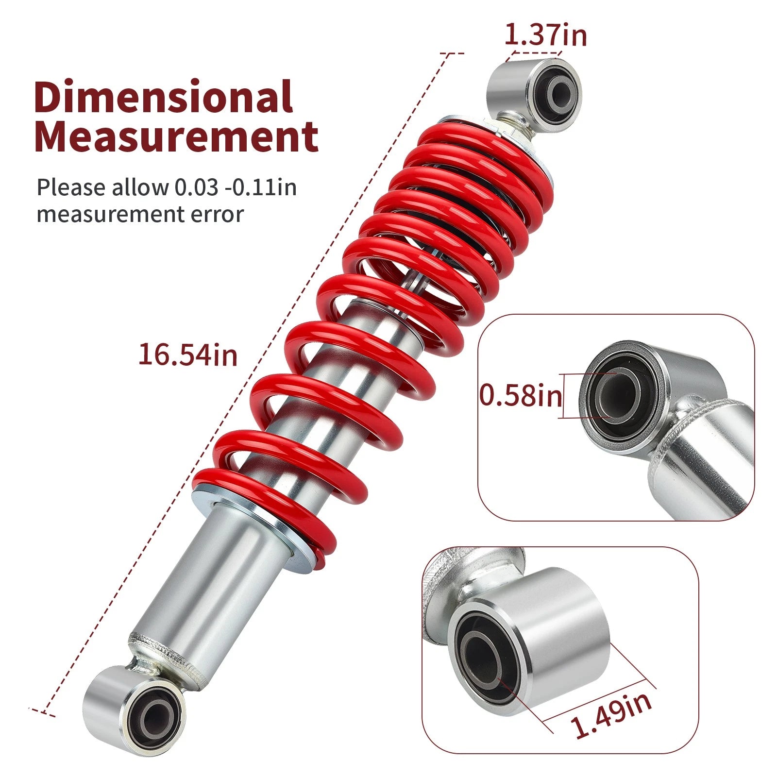 2X Rear Shock Absorber for Yamaha Blaster 200 YFS200 (1988–2006) 2XJ-22210-10-P1