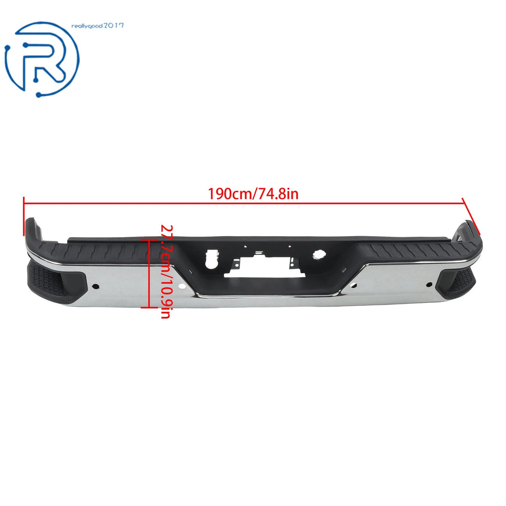 Chrome Rear Bumper for Sierra Silverado 2500 3500 (2020-2024)