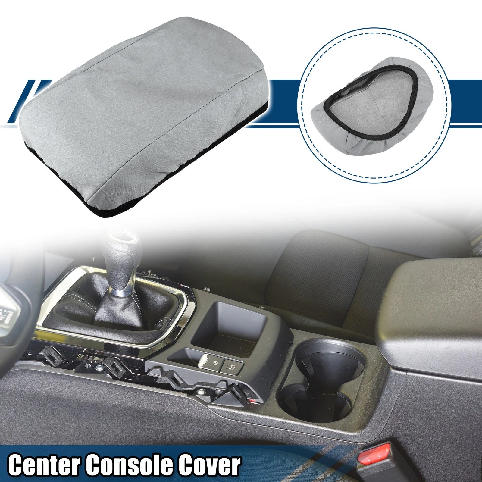 Center Console Armrest Cover for Buick Verano (2015–2016) Neoprene Gray 655692077399