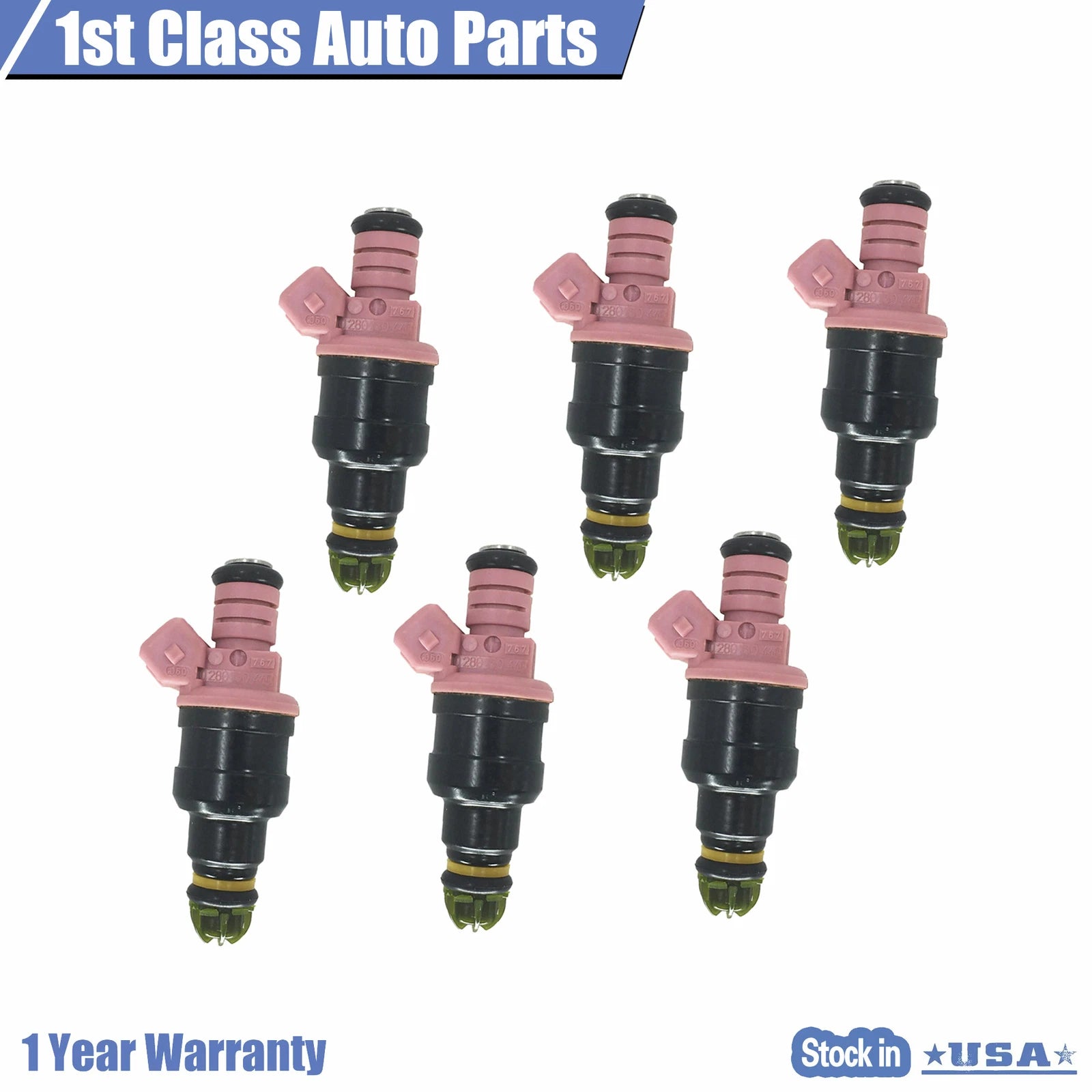 Set of 6 Fuel Injectors for BMW Z3 M3 528i (1996–2002) 0280150440