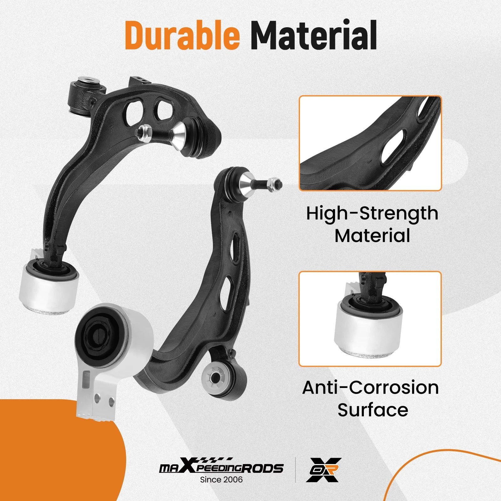 2pc Front Lower Control Arms with Ball Joint for Lincoln MKS MKT (2013-2019)