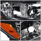 LED DRL Headlight for Nissan Rogue (2017–2020) Right Passenger Black Housing