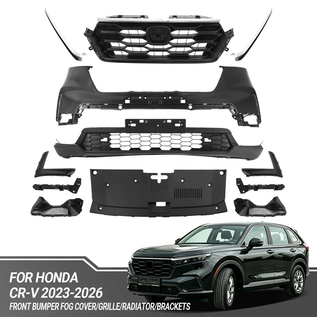 Front Bumper Kit for Honda CR-V (2023–2026) - Fog Cover, Grille, Radiator, Brackets