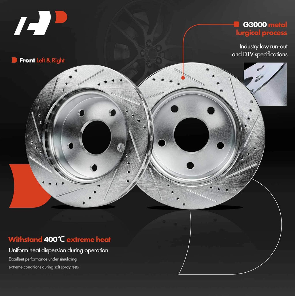 Front Side Drilled Brake Rotors for Dodge Dakota (2005-2010)