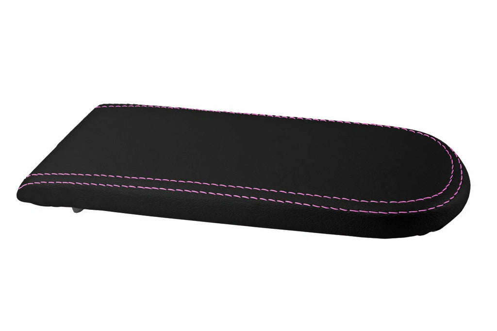 Leather Console Lid Cover for VW Jetta Golf MK4 (1999–2004) Pink Stitch