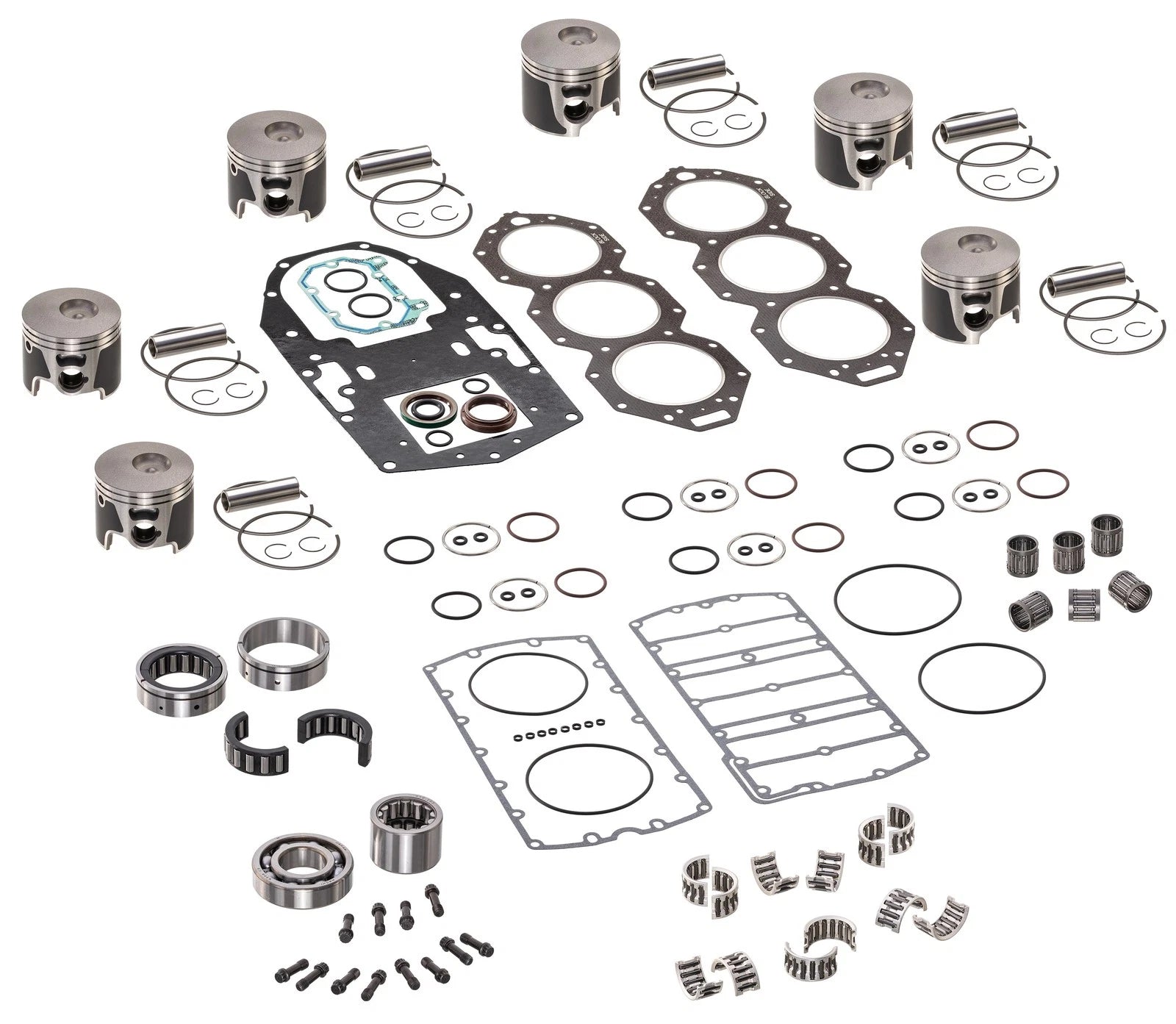 Powerhead Piston Gasket Rebuild Kit for Johnson Evinrude 200-250 (2006–2018)