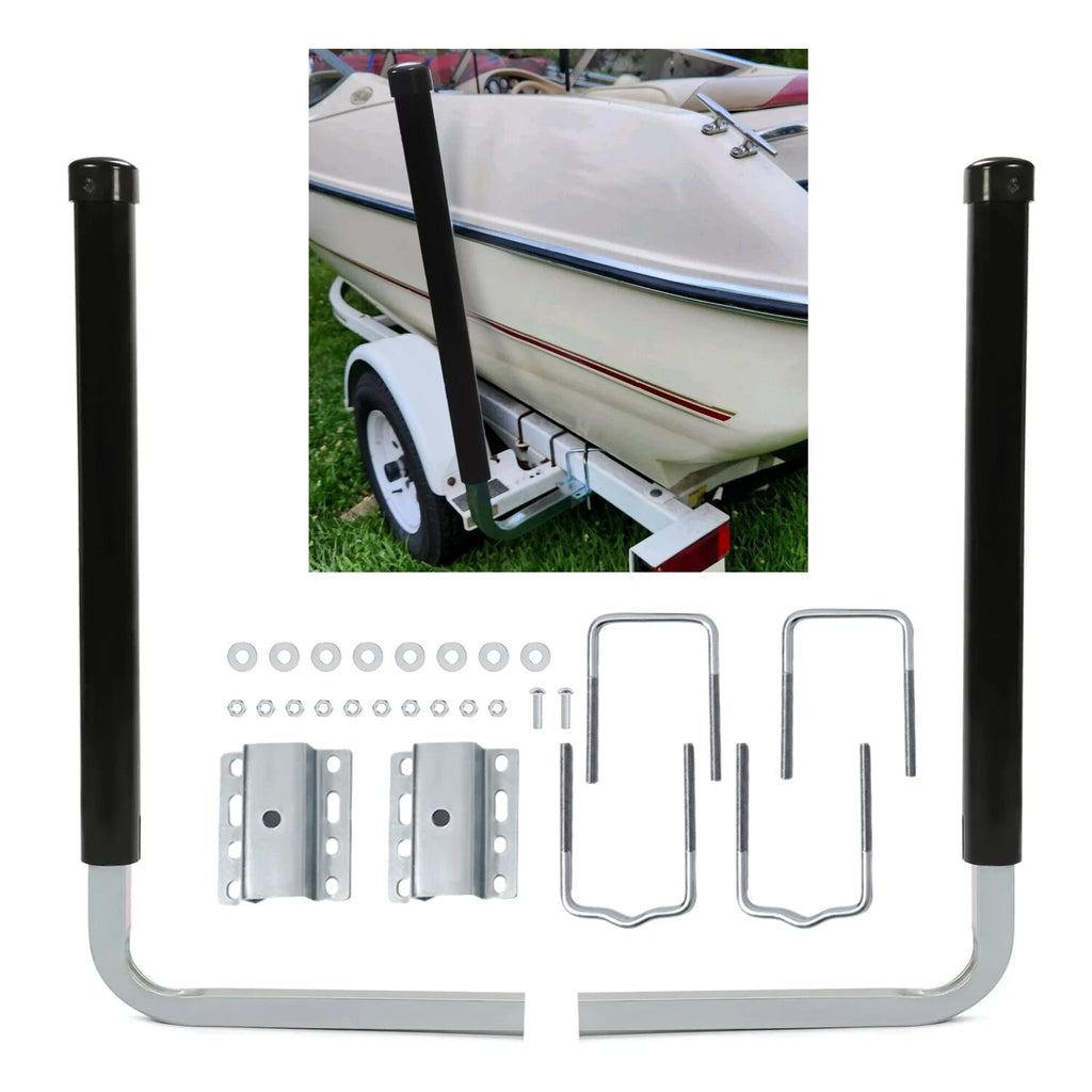 Pair of 40" Zinc-Plated Guide On Post PVC Poles for Boat Trailer (Sailboat)