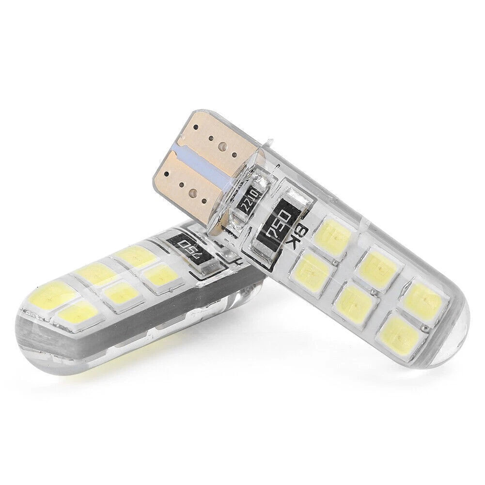 Set of 10 T10 W5W 12SMD 2835 LED Canbus Light Bulbs 6000K White