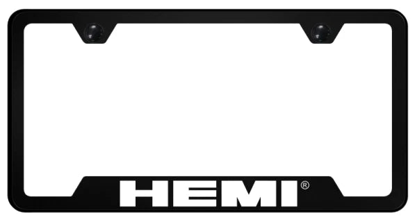 OEM License Plate Frame Notched Black for Dodge Hemi (2006–2024)