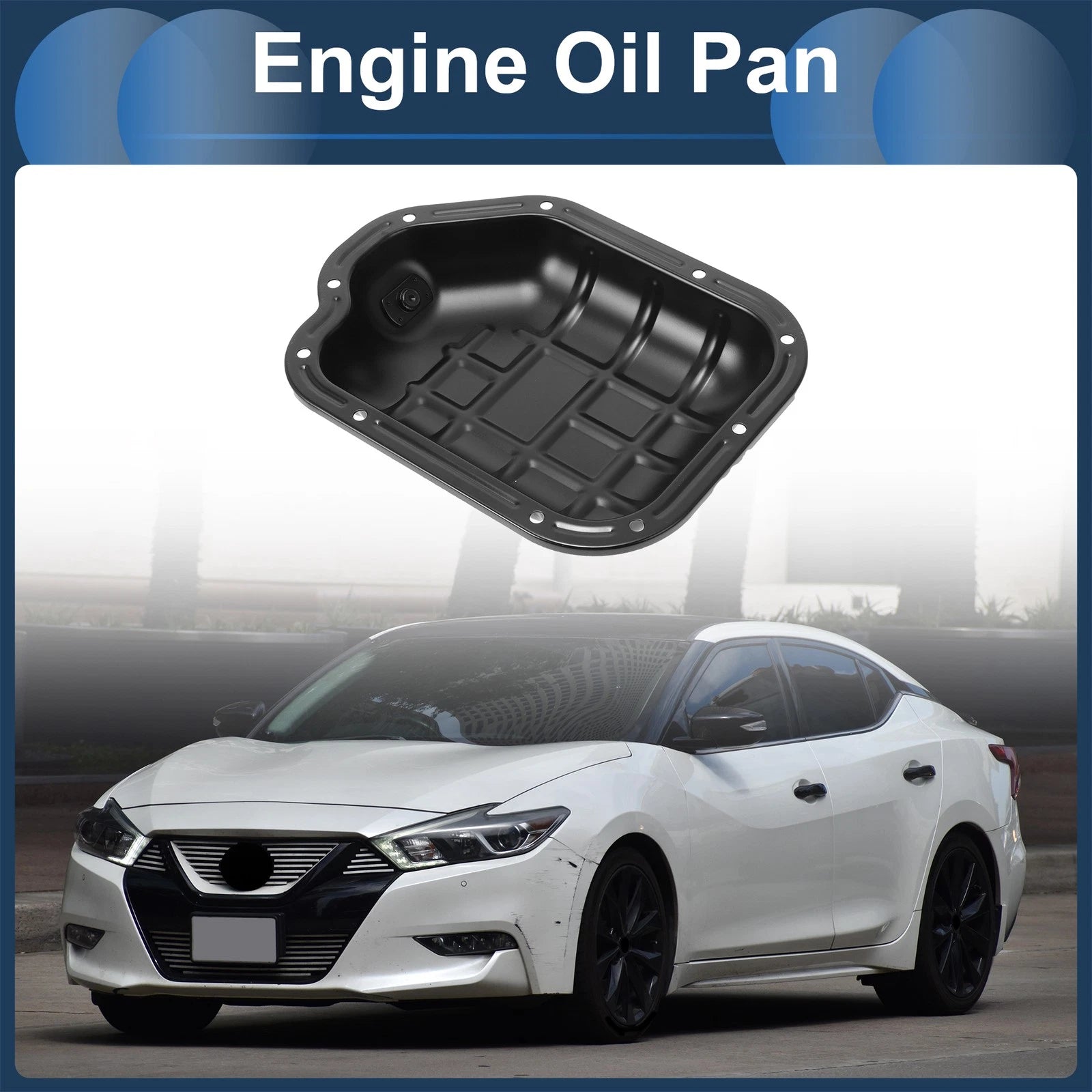 1 Pc Engine Oil Pan No.111102Y000 for Nissan Maxima (2000–2009) Iron Black