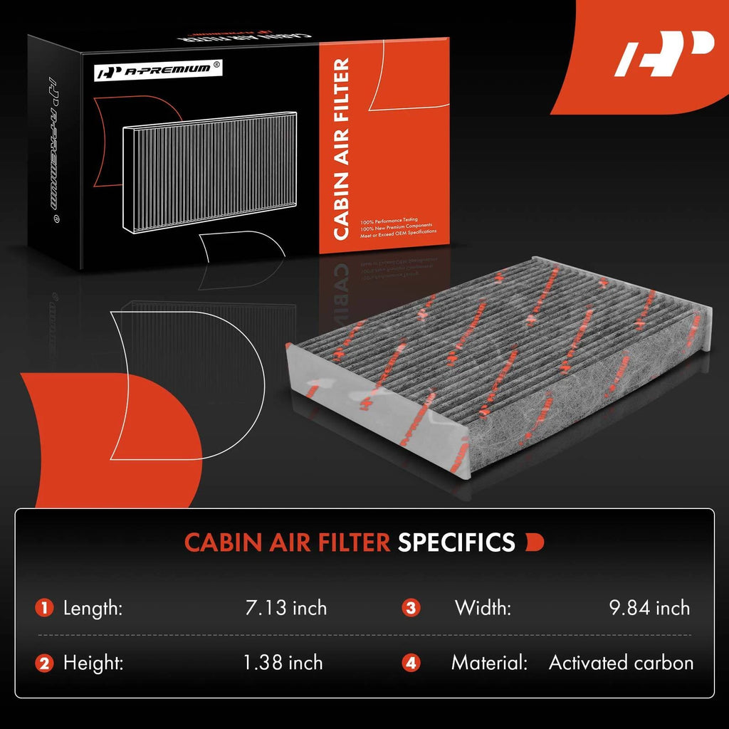 2X Activated Carbon Cabin Air Filter for Nissan Rogue (2014–2022)