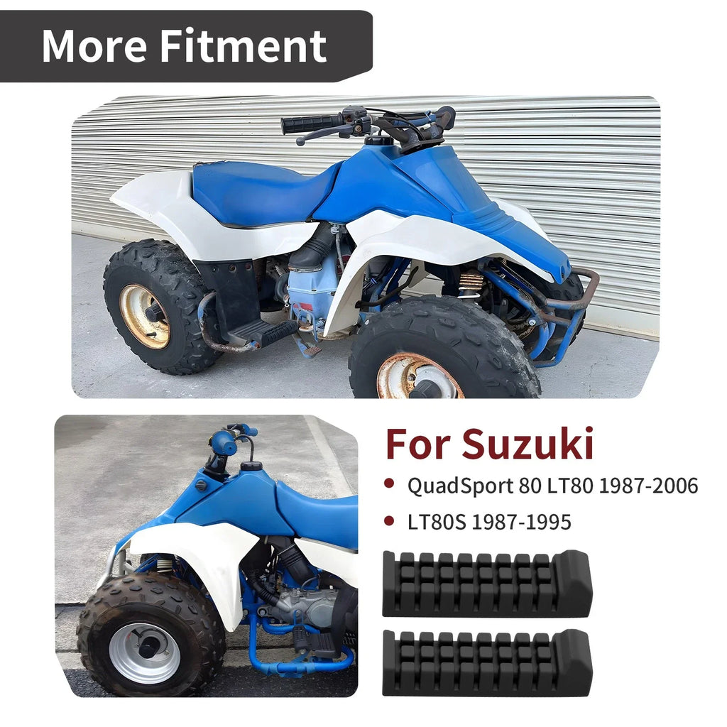 2x Foot Peg Rest Rubber for Suzuki QuadSport 80 LT80 LT80S (1987-2006)