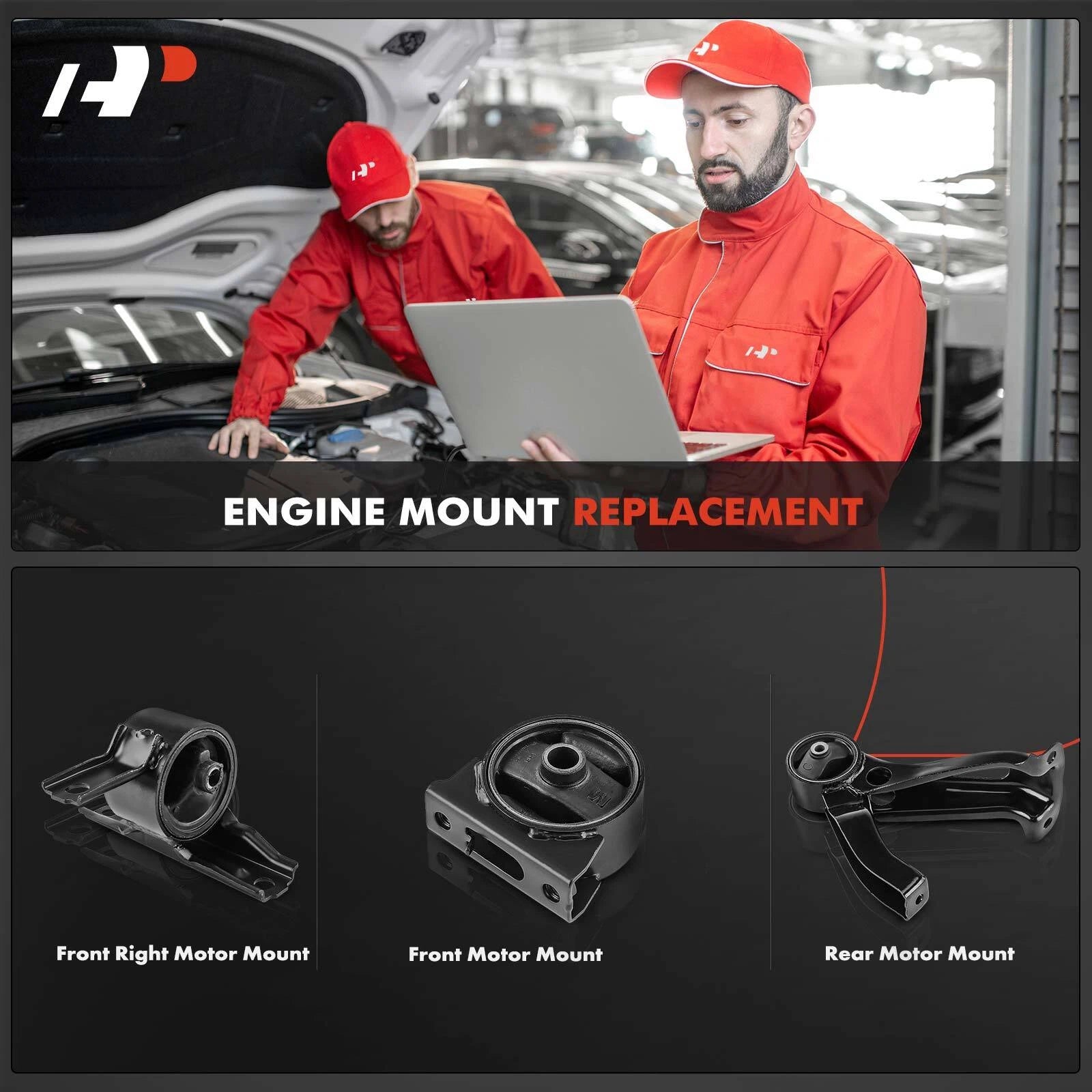 3X Engine Motor Mount for Jeep Compass Patriot (2007-2017) 4WD
