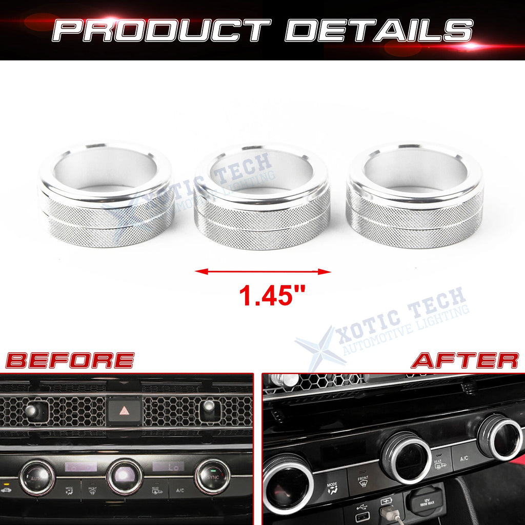 Center AC Climate Control Ring Cover Trim for Honda Civic (2016-2021)