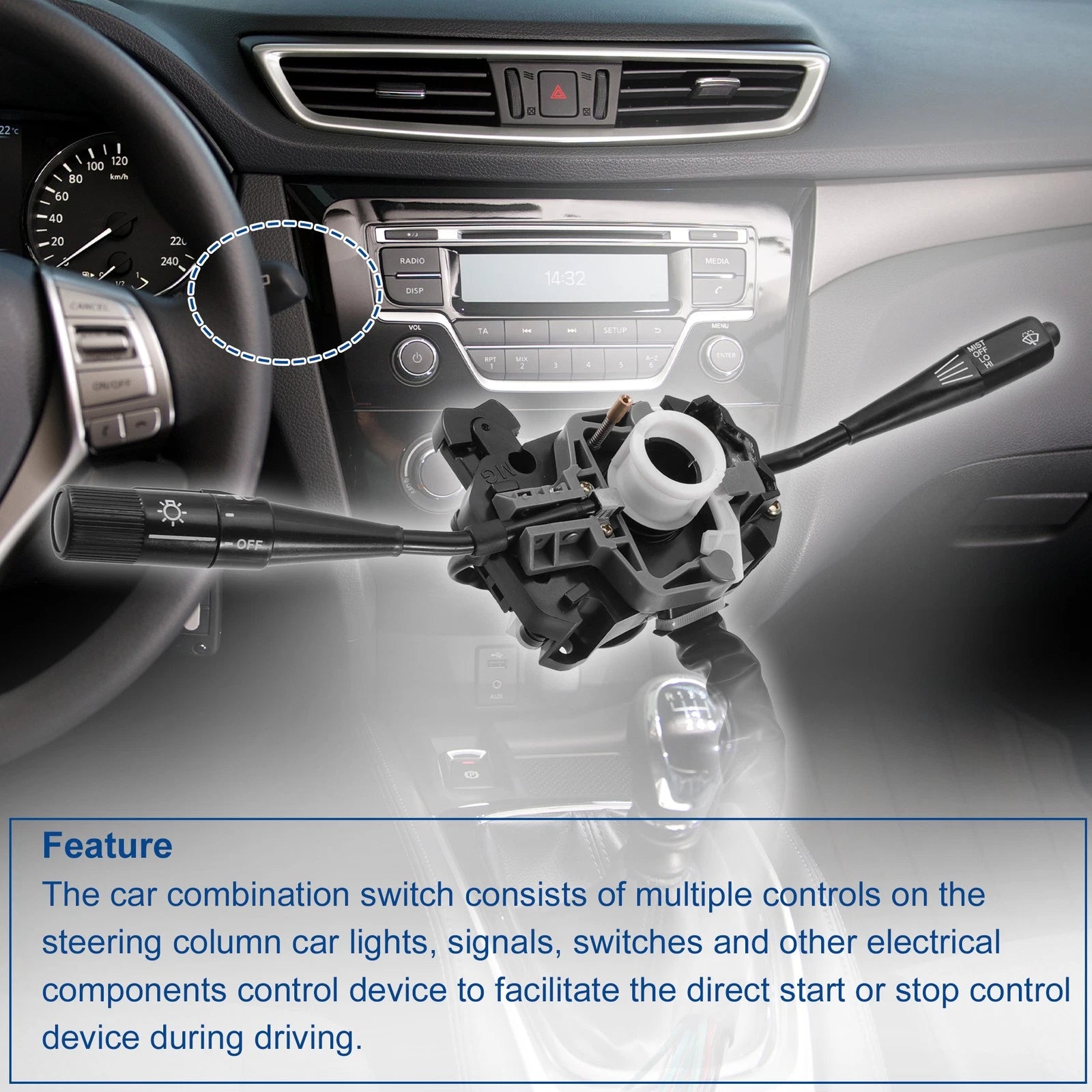 Steering Multifunction Turn Signal Headlight Switch for Toyota Truck  718844879392
