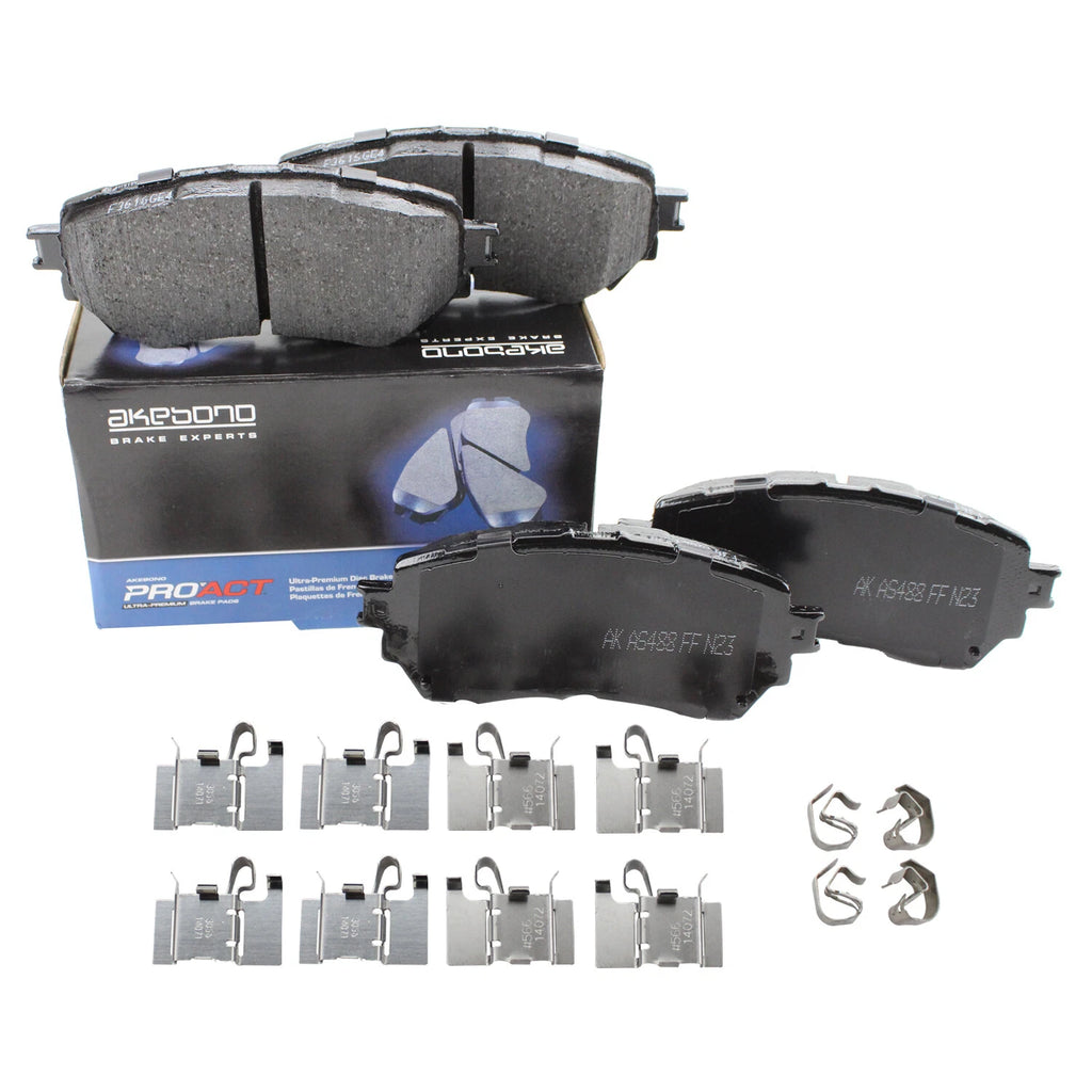 Set of 4 Akebono ProACT Ultra Premium Ceramic Front Brake Pads for Mazda 6 (2014–2020)