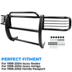 Bull Bar Grille Guard for Isuzu Rodeo Amigo (1998–2004) Black Steel
