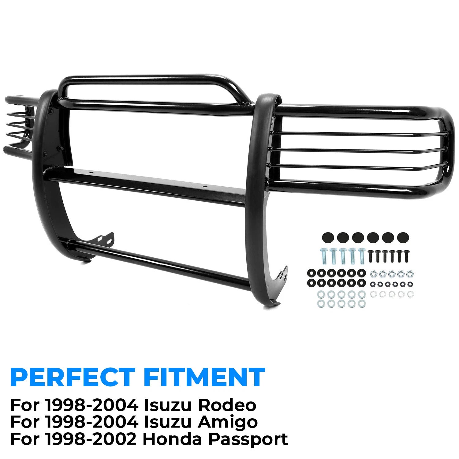 Bull Bar Grille Guard for Isuzu Rodeo Amigo (1998–2004) Black Steel