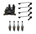 Denso Ignition Coil & Wire Set 4 Iridium TT Spark Plugs for Mazda 2.0L L4