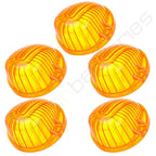 5 Amber Round Cab Marker Light Covers for Chevrolet Truck Pickup (9069A)