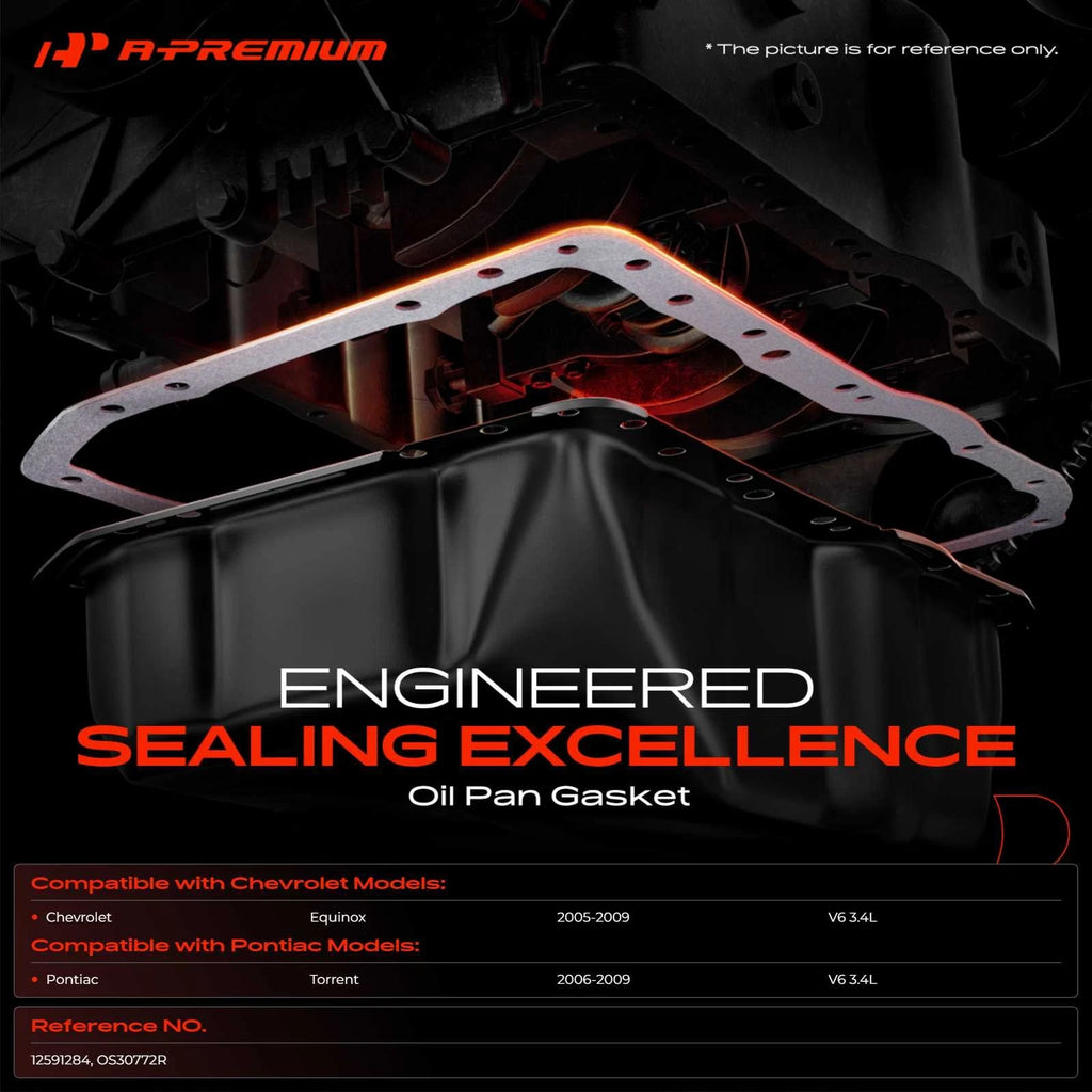 Engine Oil Pan Gasket for Chevy Equinox, Pontiac Torrent (2005–2009)
