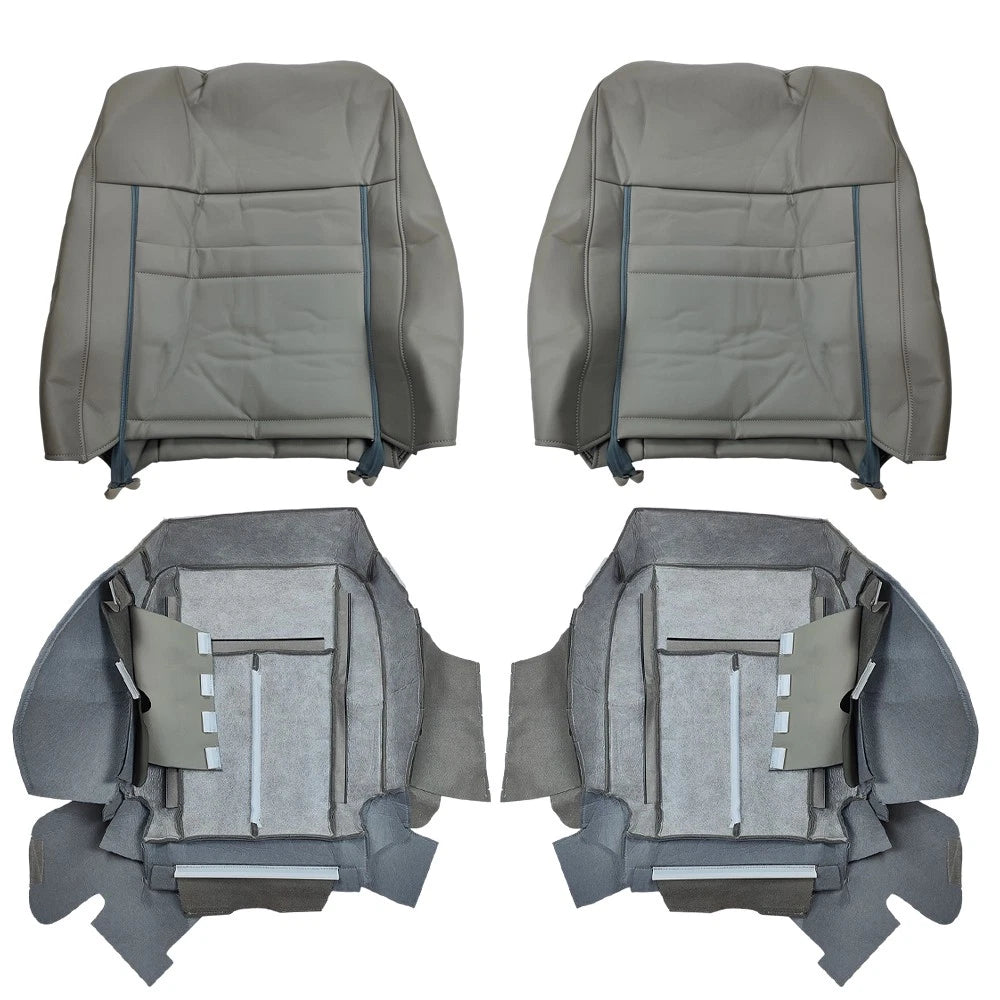 Set of 2 Leather Covers for Ford Expedition (2007–2014) Stone Gray