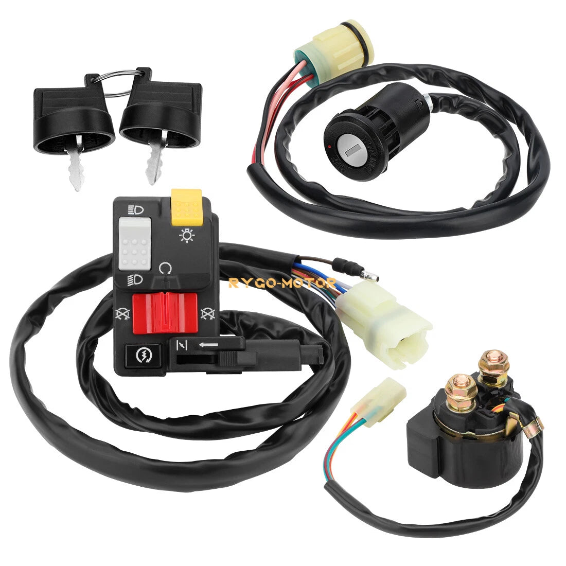 Handlebar Key Starter Relay Switch Kit for Honda Foreman 450 TRX450FM (1998–2004)
