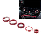 Red Console Volume AC Switch Button Ring for Lexus NX250 NX350h (2022–2024)