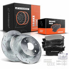 Set of 2 Rear Drilled Brake Rotors & Ceramic Pads for Honda Accord (1998–2002)