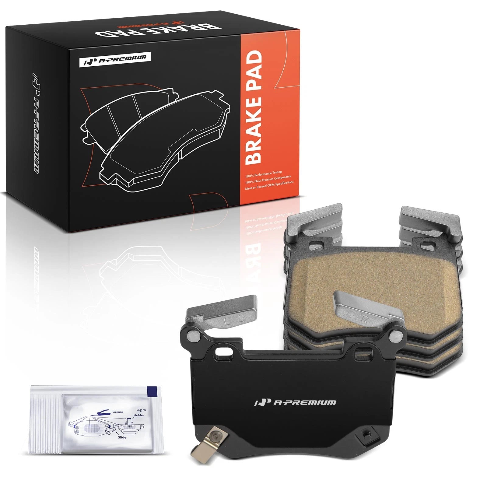 Set of 4 Rear Ceramic Brake Pads for Kia Stinger (2018–2022)