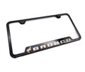 Gloss Black Notched License Plate Frame for 2021–2025 Ford Bronco Script