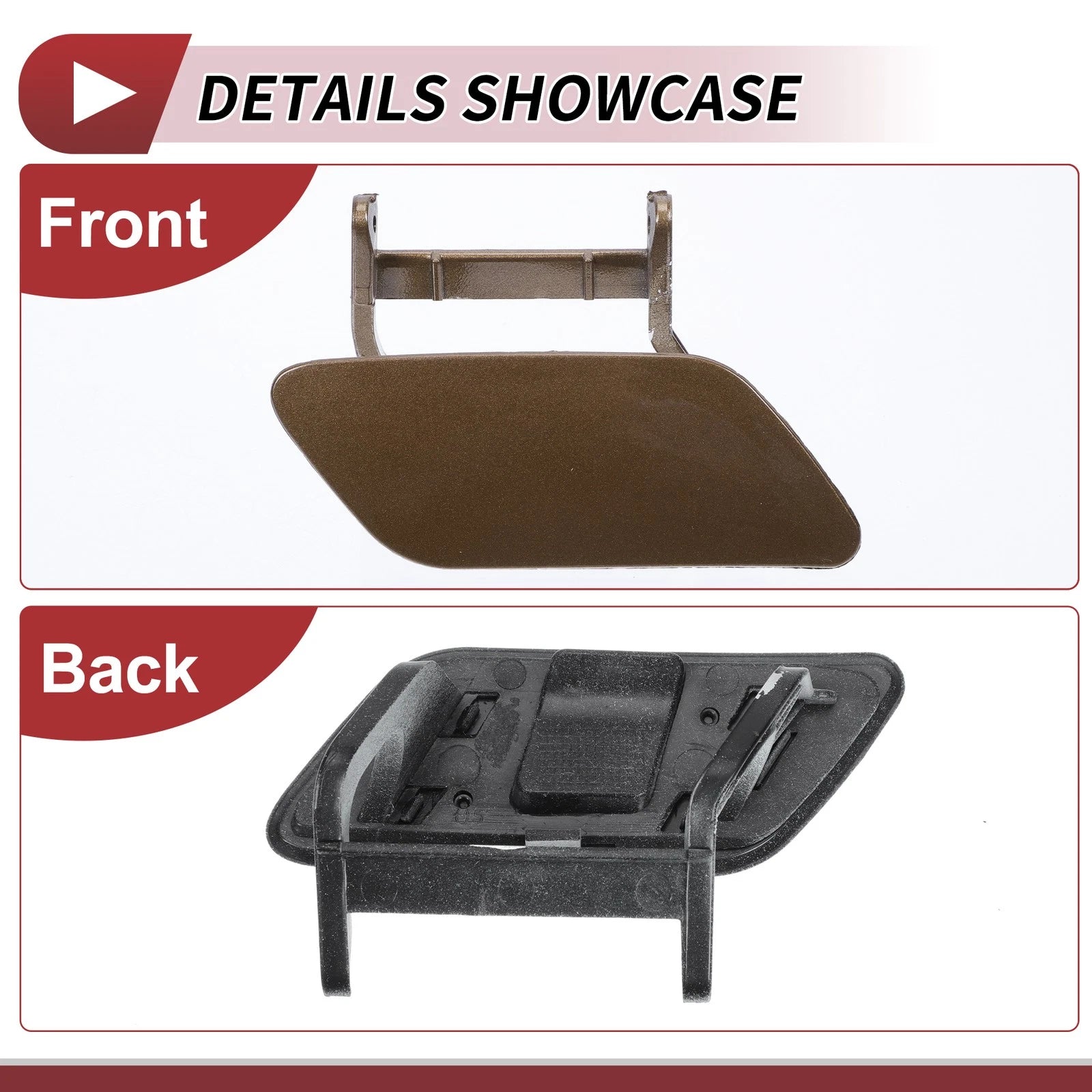 Front Right Washer Nozzle Cover Cap for Mercedes-Benz ML350 (2012–2015) Brown