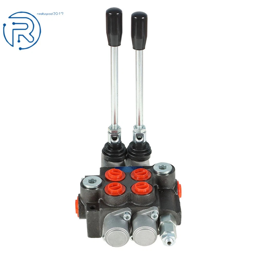 Hydraulic Monoblock Double Acting Control Valve 2 Spool 11GPM for