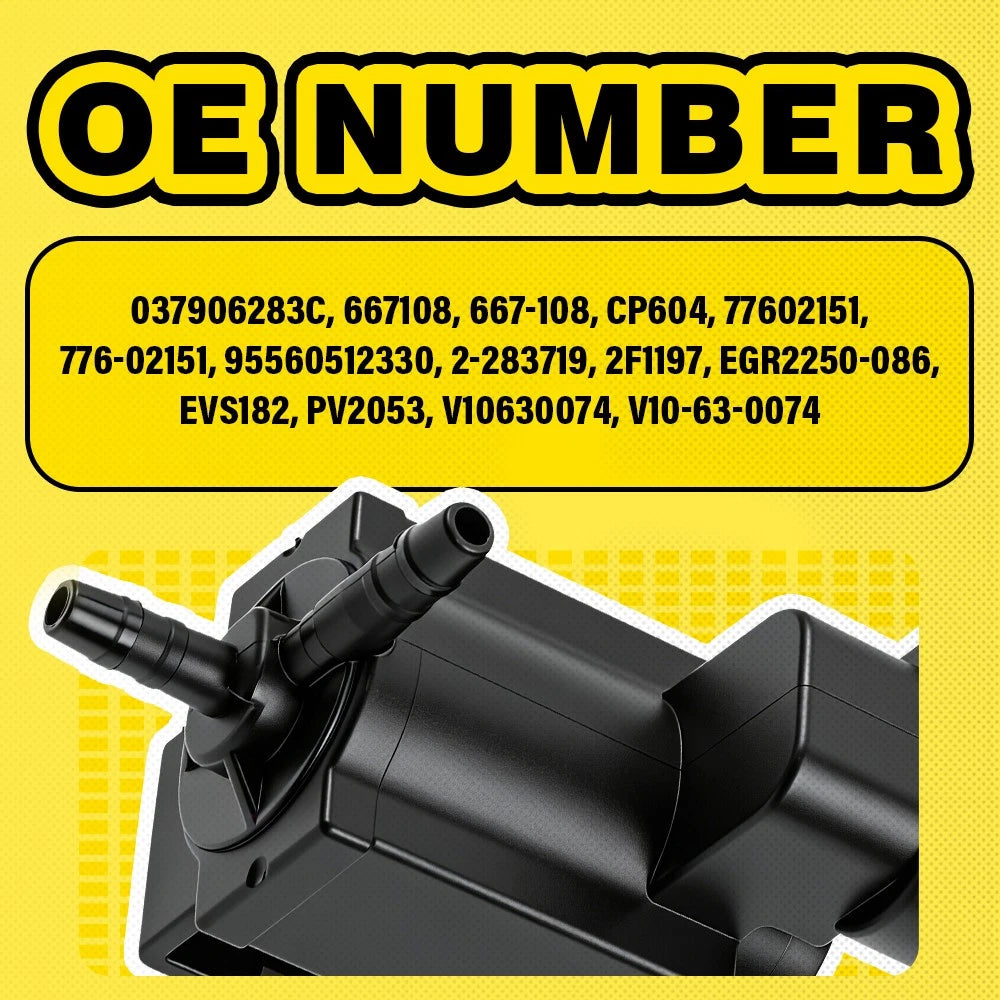 2X EGR Vacuum Solenoid Valve for VW Jetta (1999–2018)