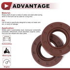 2X Oil Seal Rotary Shaft Seal FKM Rubber 22x42x10mm for Various Models