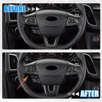 3pcs Carbon Fiber Steering Wheel Cover Trim for Ford 