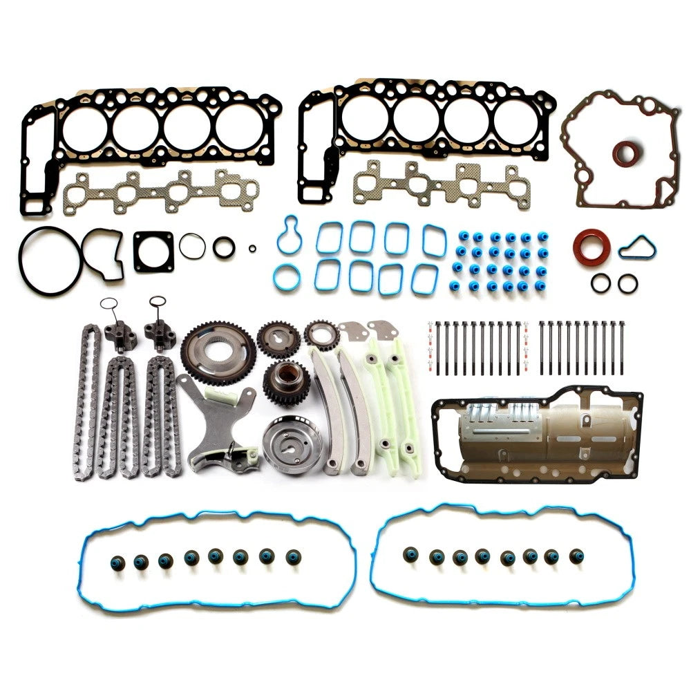 Timing Cover Gasket & Timing Chain Kit with Head Bolts for Dodge Ram 1500 (2002)