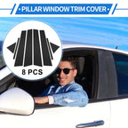 8 Pcs Door Pillar Window Trim for Hyundai Elantra (2017–2020) Black