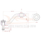 Set of 12 Front Idler Pitman Arm Tie Rods for Dodge Ram 1500 2WD (1994–1996)