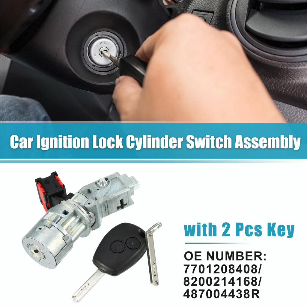 Set of 1 Ignition Lock Cylinder Switch w/ Keys for Nissan NV300 (2016–2023) No. 7701208408
