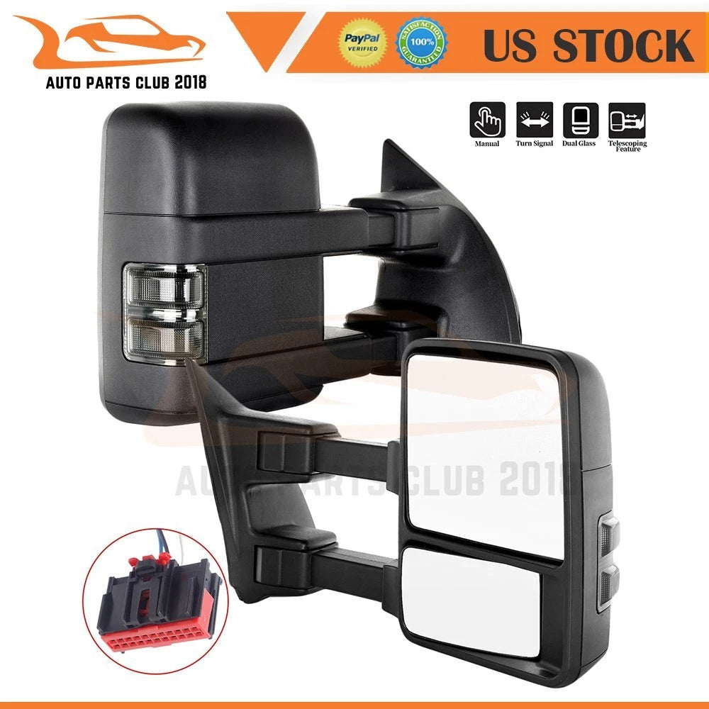 Set of 2 Tow Mirrors for Ford F250 F350 F450 F550 (2008–2015)