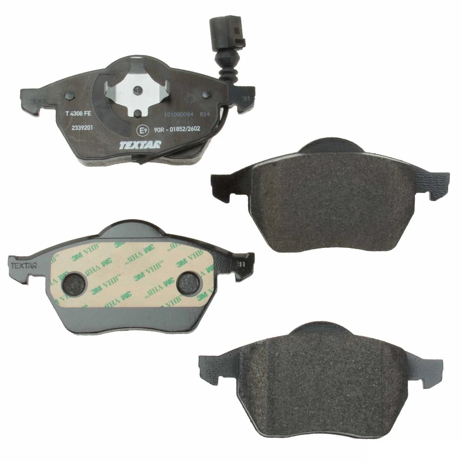 Set of 4 Front Disc Brake Pads for Textar (23392 01)