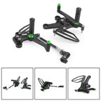 Adjustable Rearsets Foot Pegs for Kawasaki Ninja 250/400 (2018–2022) GR T9